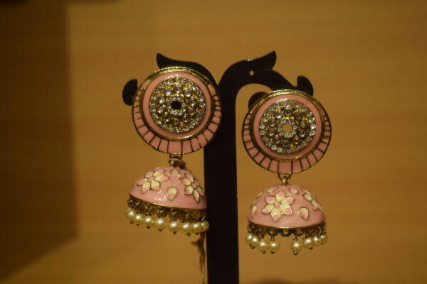 Pink Noor Jhumkis - Image 2